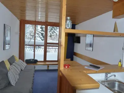 Cuisine ou kitchenette dans l'établissement Duplex 3 pièces 6 pers proche pistes à Arc 1800 - FR-1-411-40
