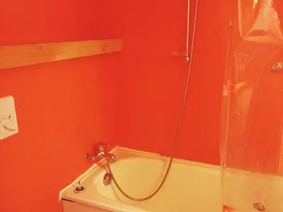 Salle de bains dans l'établissement Studio 4 pers. Arc 1800, animaux admis - FR-1-411-257