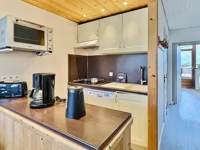 Cuisine ou kitchenette dans l'établissement Appartement 4 pièces pour 8 pers. à Tignes, proche pistes, animaux acceptés - FR-1-411-313
