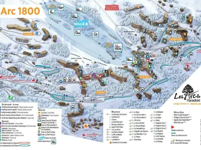 Plan de l'établissement Studio cosy avec mezzanine pour 4 personnes à Arc 1800, proximité pistes et WiFi inclus - FR-1-411-410