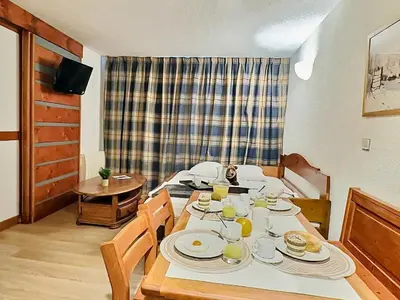 Plan de l'établissement Appartement fonctionnel 4 pers, balcon, parking - Tignes - FR-1-411-464