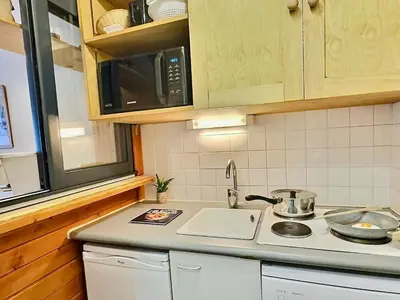 Plan de l'établissement Appartement fonctionnel 4 pers, balcon, parking - Tignes - FR-1-411-464