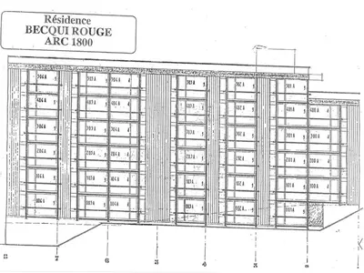 Plan de l'établissement 2 pièces 5 pers, proche pistes, Animaux bienvenus, Arc 1800 - FR-1-411-541