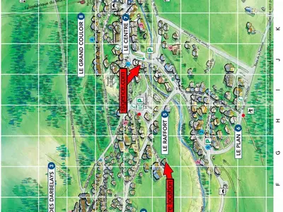 Plan de l'établissement Chaleureux Appartement 3 Pièces à 400m du Téléphérique - FR-1-464-150