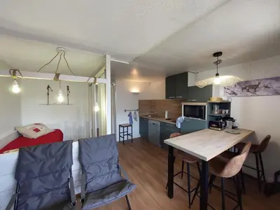 Cuisine ou kitchenette dans l'établissement Studio à Vallandry, 4 pers, près des remontées, animaux admis - FR-1-411-529