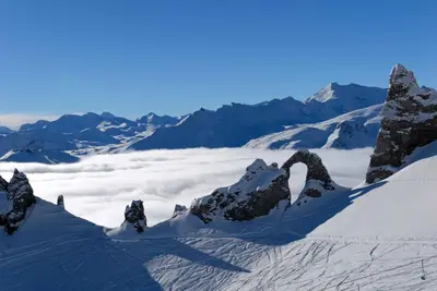 L'établissement Chalet Le Grand Cap en hiver