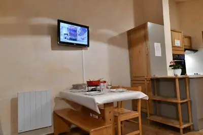 Cuisine ou kitchenette dans l'établissement Chalet Le Grand Cap