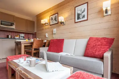 Cuisine ou kitchenette dans l'établissement Résidence Pierre & Vacances Le Belmont