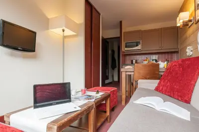 Cuisine ou kitchenette dans l'établissement Résidence Pierre & Vacances Le Belmont