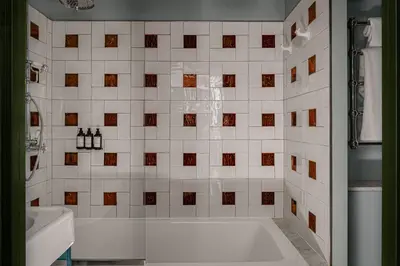 Salle de bains dans l'établissement Experimental Chalet Val d'Isère