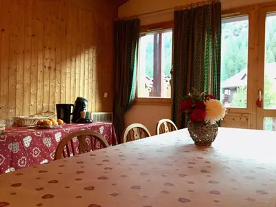 Un ou plusieurs lits dans un hébergement de l'établissement Appartement Val d'Isère 6 personnes avec parking