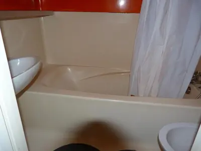 Salle de bains dans l'établissement Arc 1800: Appartement 2 pièces, 6 pers., Wifi, animaux admis - FR-1-411-507