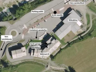 Plan de l'établissement Appartement spacieux 6 pers avec parking au pied des pistes à Lanslevillard - FR-1-508-113