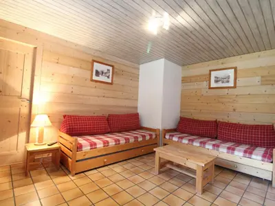 Coin salon dans l'établissement Appartement confortable 5 personnes à Val Cenis - proche télécabine et ESF - FR-1-508-144