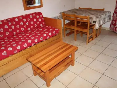 Un ou plusieurs lits dans un hébergement de l'établissement Appartement cosy 4 pers - Pied des pistes, balcon et wifi gratuit - FR-1-508-193