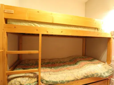 Un ou plusieurs lits dans un hébergement de l'établissement Appartement 4 pers avec terrasse, près des pistes et commerces, Val Cenis Le Haut - FR-1-508-206