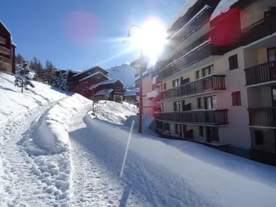 L'établissement Studio 4 pers à Vallandry, proche pistes et commerces, animaux admis - FR-1-411-180 en hiver