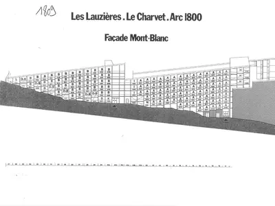 Plan de l'établissement Studio skis aux pieds, 5 pers, animaux admis, Arc 1800 - FR-1-411-199