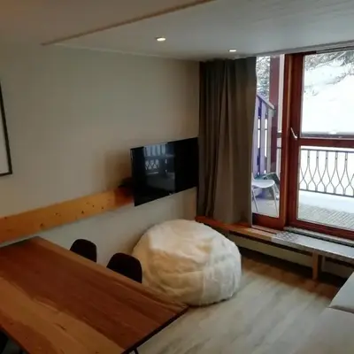Duplex cosy skis aux pieds