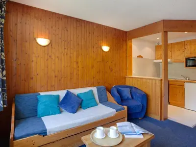 Coin salon dans l'établissement Apartment Le Schuss - Val Claret-5 by Interhome