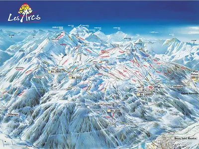 Plan de l'établissement Appartement 2 pièces pour 6 pers. à Arc 2000, balcon Sud, proche pistes - FR-1-411-282