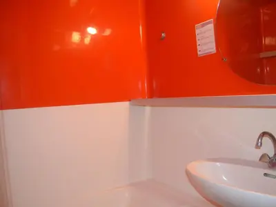 Salle de bains dans l'établissement Studio skis aux pieds pour 5 personnes, animaux admis, Arc 1800 - FR-1-411-416