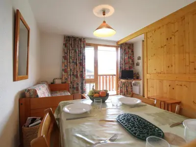 Plan de l'établissement Appartement cosy 4 pers au pied des pistes avec wifi, balcon et casier à ski - FR-1-508-18