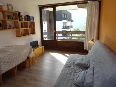 Coin salon dans l'établissement Appartement 2 pièces 6 pers, Plan Peisey, proche commerces et pistes - FR-1-411-79