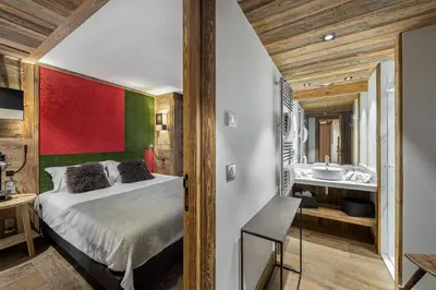 Un ou plusieurs lits dans un hébergement de l'établissement Appartement Sifflote - LES CHALETS COVAREL
