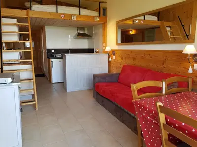 Cuisine ou kitchenette dans l'établissement Studio cosy pour 5 pers., balcon, proche pistes - Arc 2000 - FR-1-411-233