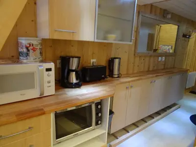Cuisine ou kitchenette dans l'établissement Studio cosy pour 5 pers., balcon, proche pistes - Arc 2000 - FR-1-411-233