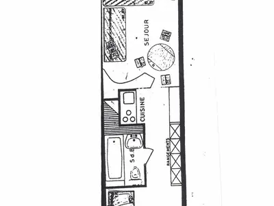 Plan de l'établissement Studio confortable pour 4 aux Arcs 2000 proche des pistes - FR-1-411-332