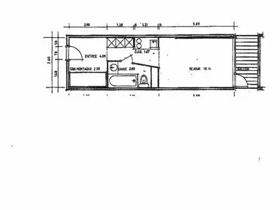 Plan de l'établissement Studio ski aux pieds pour 3 pers à Arc 2000, proche commerces - FR-1-411-458