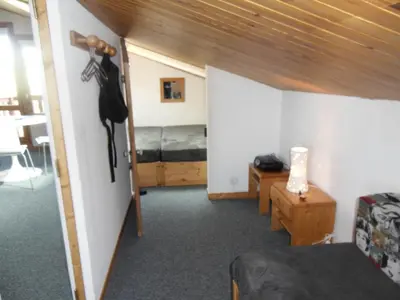 Coin salon dans l'établissement Studio spacieux au cœur de Belle Plagne, animaux admis - FR-1-181-1531