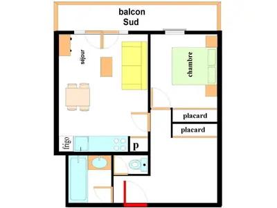 Plan de l'établissement Appartement pour 4 personnes avec piscine, pied des pistes à Val Cenis - FR-1-508-132