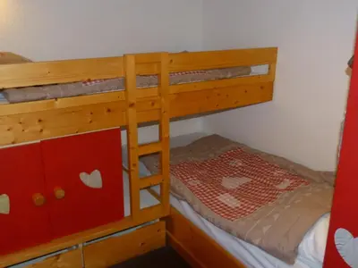 Un ou plusieurs lits dans un hébergement de l'établissement Duplex 2 Pièces - 5 Pers, Charmettoger Arc 1800, Animaux admis - FR-1-411-296