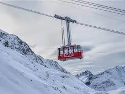 L'établissement Studio ski aux pieds pour 4 à Arc 2000 - FR-1-411-423 en hiver