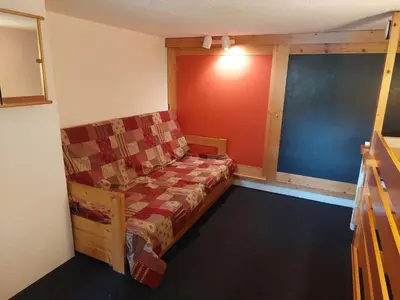 Coin salon dans l'établissement Duplex 2 pièces au pied des pistes pour 4 pers. à Arc 1800 - FR-1-411-175