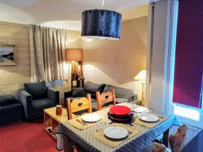 Coin salon dans l'établissement Appartement 4 pièces à Tignes, 6 pers, balcon, proche pistes - FR-1-411-647
