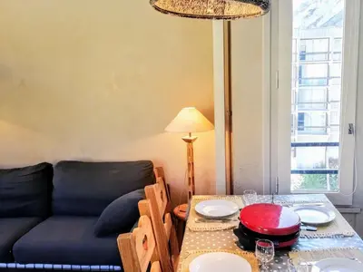 Coin salon dans l'établissement Appartement 4 pièces à Tignes, 6 pers, balcon, proche pistes - FR-1-411-647