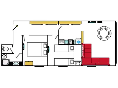 Plan de l'établissement Charmant appartement 2 chambres, centre Val-d'Isère, proche pistes, WIFI inclus - FR-1-519-2