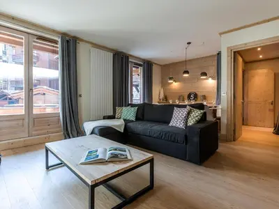 Coin salon dans l'établissement Appartement au centre avec balcon et parking, 6 pers., Val-d'Isère - FR-1-519-5