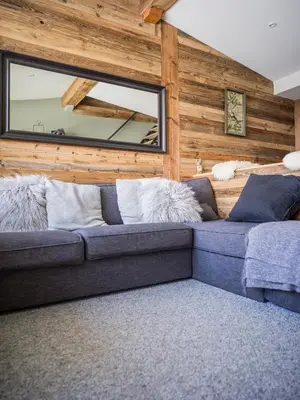 Coin salon dans l'établissement Magnifique Duplex Oneigedor Départ ski aux pieds et vue montagne