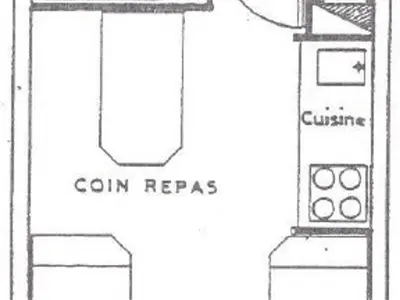Plan de l'établissement Studio cabine 4 pers, balcon, proche pistes - FR-1-455-163