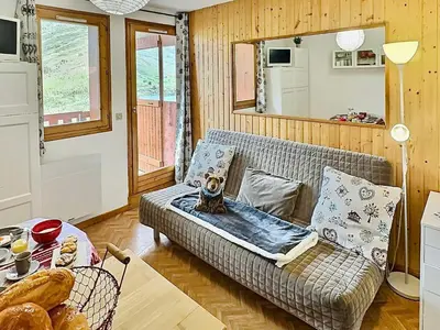 Cuisine ou kitchenette dans l'établissement Studio cabine pour 4 au pied des pistes à Tignes, balcon sud - FR-1-411-486