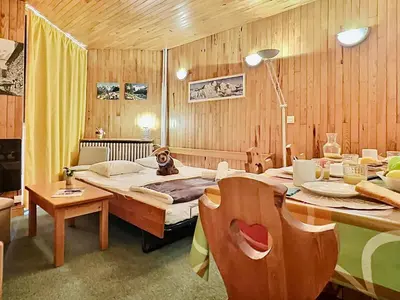 Un ou plusieurs lits dans un hébergement de l'établissement Appartement 2 pièces à Tignes proche pistes et commerces, 4 personnes - FR-1-411-334