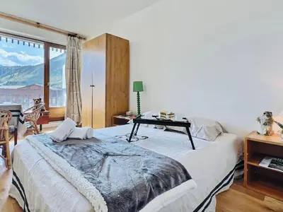 Un ou plusieurs lits dans un hébergement de l'établissement Appartement 2 pièces, 6 pers, Tignes, proche pistes et commerces - FR-1-411-30