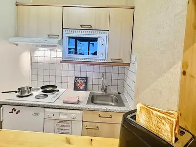 Cuisine ou kitchenette dans l'établissement Studio charmant à Tignes - 4 pers. et animaux admis - FR-1-411-462