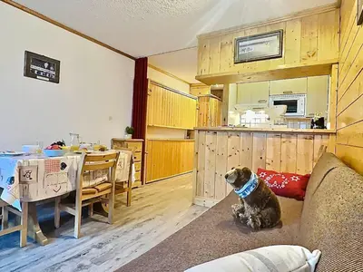Cuisine ou kitchenette dans l'établissement Studio charmant à Tignes - 4 pers. et animaux admis - FR-1-411-462