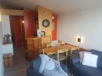 Coin salon dans l'établissement Appartement Arcs 2000
